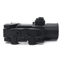 specter 4X Scope,4X32mm Optical Illuminated Chevron Reticle Matte With CQB Red Dot Sight Combo