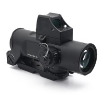 specter 4X Scope,4X32mm Optical Illuminated Chevron Reticle Matte With CQB Red Dot Sight Combo