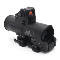 specter 4X Scope,4X32mm Optical Illuminated Chevron Reticle Matte With CQB Red Dot Sight Combo