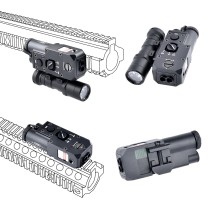 Metal CQBL Laser Sights，With IR Laser + Red/Green/Blue Laser Sight，With Pressure Switch & M300/M600 Series Flashlight Base Mount