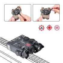 Plastic DBAL-A2 Laser Sights，With IR Laser + Red/Green/Blue Laser Sight + IR Light Illuminator Night Vision Flashlight