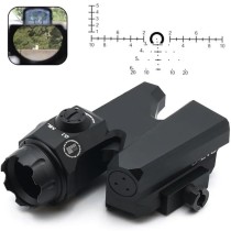 D-EVO LCO 6X Reticle Tactical Dual-Enhanced View Optics Scopes Magnifier & Red Dot Holographic Reflex Sights Combo