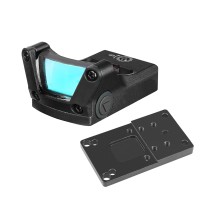 3 MOA Reflex Sight With Adapter Base Mount，Tactical Red Dot Holographic Sight，Top Open-Emitter Rapid Fire Topless Scope