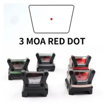 3 MOA Reflex Sight With Adapter Base Mount，Tactical Red Dot Holographic Sight，Top Open-Emitter Rapid Fire Topless Scope