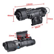 Metal MAWL C1 Laser Sights，With IR Laser + IR Fill Light + Strobe/Momentary/Constant Modes Whitelight LED 220 Lumens Flashlight