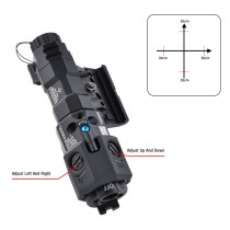 Metal MAWL C1 Laser Sights，With IR Laser + IR Fill Light + Strobe/Momentary/Constant Modes Whitelight LED 220 Lumens Flashlight