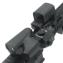 D-EVO LCO 6X Reticle Tactical Dual-Enhanced View Optics Scopes Magnifier & Red Dot Holographic Reflex Sights Combo