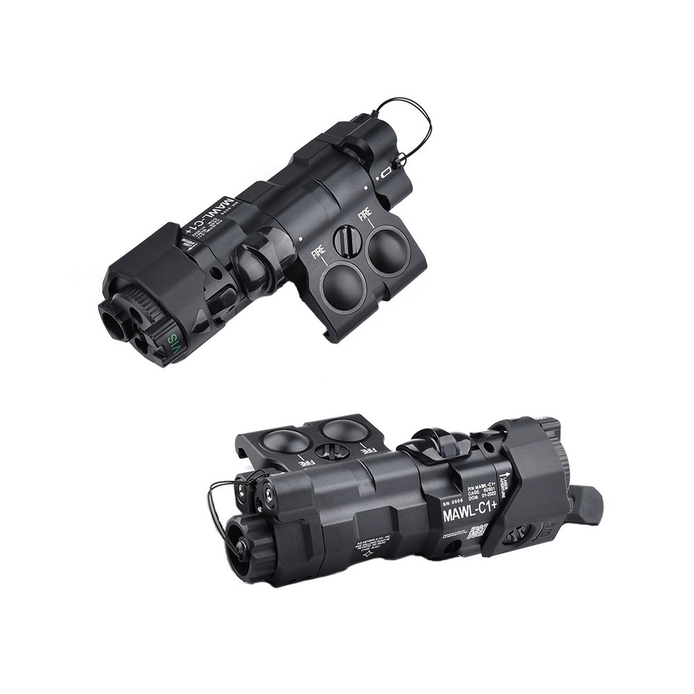 Plastic MAWL C1+ Box Laser Sights，With IR Laser + Red/Green/Blue Laser Sight + IR Fill Light + Whitelight LED 220 Lumens