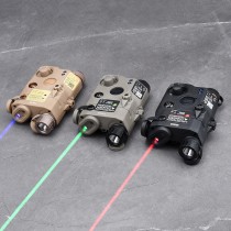 Plastic PEQ-15 Box Laser Sights，With IR Laser + Red/Green Laser Sight + IR Light Illuminator Night Vision Flashlight