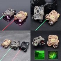 Plastic PEQ-15 Box Laser Sights，With IR Laser + Red/Green Laser Sight + IR Light Illuminator Night Vision Flashlight