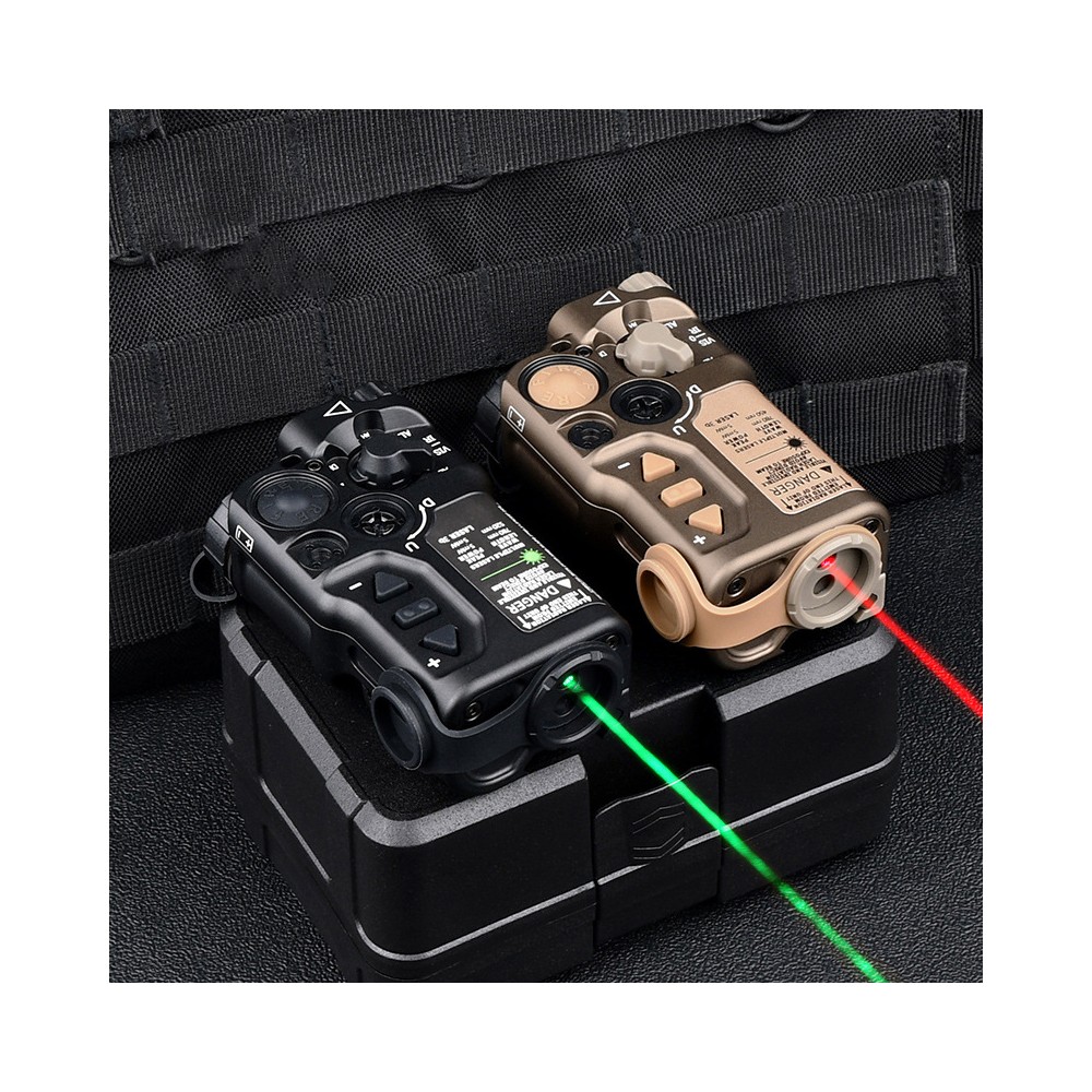 Metal RIAD X Box Laser Sights，With IR Laser + Red/Green/Blue Laser Sight，3-Level Brightness Adjustable