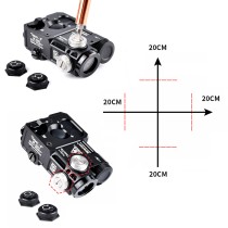 Metal PESRT-4 Box Laser Sights，With IR Laser + Red/Green/Blue Laser Sight，4-Level Laser Brightness