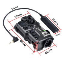 Metal RIAD X Box Laser Sights，With IR Laser + Red/Green/Blue Laser Sight，3-Level Brightness Adjustable