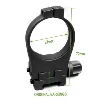 PVS-14 Quick-Connect Rail Mount Rings Adapter QD Quick Release Detach Adjustable Base，for PVS-14