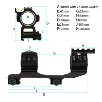 Compact Scope Mounts Base With Top Rail，Dual Rings Mount Adapter Ring  25.4/30mm，Scope Mounting Rings