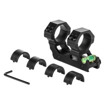 Scope Mounting Rings with Bubble Level, Compact Scope Mounts Base，Dual Rings Mount Adapter Ring  25.4mm/30mm