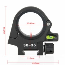 30-35mm Tube Diameter Optics Scope Mount Rings，With Bubble Level，Fits 20mm Rail