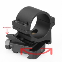 30mm Tube Scope Mount，Flip to Side Mount Rings Rotatable Mount，For 20mm Rail