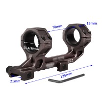 Tactical Double Rings 25.4/30mm Extended Cantilever Scope Mount Adaptor，Dovetail Low Profile，1.54 inch Optics Center Height