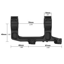 30mm 1.93" Optical Center Height Scope Mount，30mm Scope Ring Diameter Durable Style Mounting Bracket