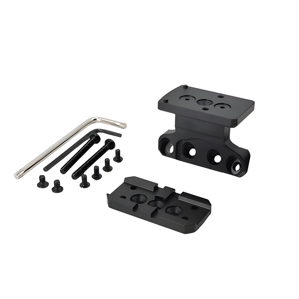 Red Dot Offset Mount Plate，For Miniature T1 T2 H1 H2 RMR Footprint Reflex Sight Optic Fiber Scope Heighten Mount Accessories