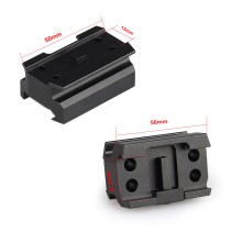 T2RDS Red Dot Riser Mount Metal Heighten Base Optics Integrated Low Profile Kits，For T1/T2 Footprint Red Dot Sights