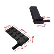 Rail Optic Mount Quickly Pull Plate 4 Slot 20mm Fits Golck G17 P1 P3，CNC Aluminum