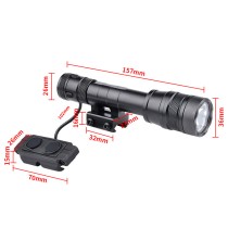 1300 Lumens Mini Scout Torch Light，Tactical LED Whitelight Flashlight