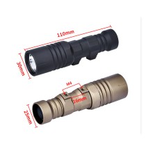 1000 Lumens Mini Scout Torch Light，Tactical LED Whitelight Flashlight (Short)