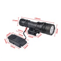 1000 Lumens Mini Scout Torch Light，Tactical LED Whitelight Flashlight (1.0 Short)