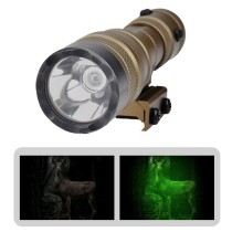 Tactical IR Flashlight，850nm IR Illuminator LED Mini Scout Torch Light，Infrared Light Night Vision Flashlight (Short)