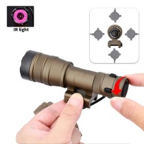 Tactical IR Flashlight，850nm IR Illuminator LED Mini Scout Torch Light，Infrared Light Night Vision Flashlight (Short)