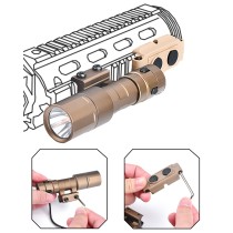 1000 Lumens Mini Scout Torch Light，Tactical LED Whitelight Flashlight，with Daul Pressure Switch