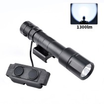 1300 Lumens Mini Scout Torch Light，Tactical LED Whitelight Flashlight，with Remote Dual Pressure Switch