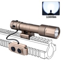 1300 Lumens Mini Scout Torch Light，Tactical LED Whitelight Flashlight，with Remote Dual Pressure Switch