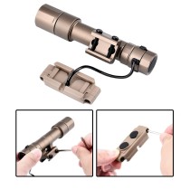 1300 Lumens Mini Scout Torch Light，Tactical LED Whitelight Flashlight，with Remote Dual Pressure Switch