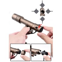 1300 Lumens Mini Scout Torch Light，Tactical LED Whitelight Flashlight，with Remote Dual Pressure Switch