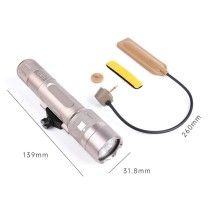 Mini Scout Torch Light，280 Lumens Tactical LED Whitelight Flashlight，with Remote Pressure Switch