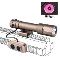 Tactical IR Flashlight，850nm IR Illuminator LED Mini Scout Torch Light，Infrared Light Night Vision Flashlight