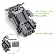 NVG Mount Low Profile Flip-Up Helmet Mount for PVS14 NVG Adjustable Dovetail Shoe