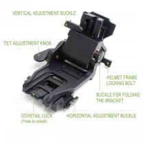 NVG Mount Low Profile Flip-Up Helmet Mount for PVS14 NVG Adjustable Dovetail Shoe