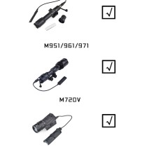 Tactical Modular Wire Dual Button Remote Activation Pressure Switch，For M600C/M300A