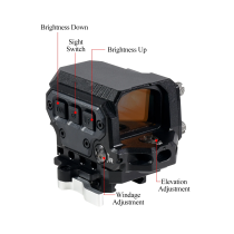 R1X Reflex Red Dot Sight 2 MOA Tactical with Q-D Mount Holographic Red Dot Optics Adjustable Scope 20mm Picatinny/Weaver Rail