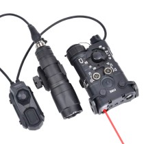 NAGL Red/Green Powerful Laser Dot IR Indicator Sight With M300A/M600C Flashlight & Pressure Button Switch