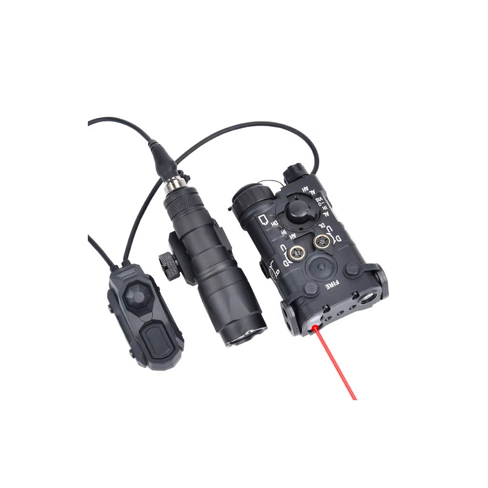 NAGL Red/Green Powerful Laser Dot IR Indicator Sight With M300A/M600C Flashlight & Pressure Button Switch