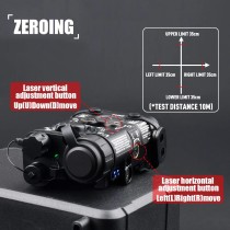 NAGL Red/Green Powerful Laser Dot IR Indicator Sight With M300A/M600C Flashlight & Pressure Button Switch