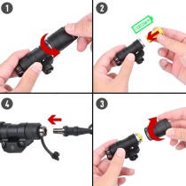 NAGL Red/Green Powerful Laser Dot IR Indicator Sight With M300A/M600C Flashlight & Pressure Button Switch