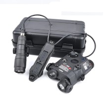 PEQ-15 Red/Green Powerful Laser Dot IR Indicator Sight With M300A/M600C Flashlight & Pressure Button Switch