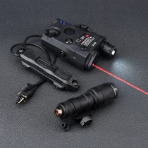 PEQ-15 Red/Green Powerful Laser Dot IR Indicator Sight With M300A/M600C Flashlight & Pressure Button Switch