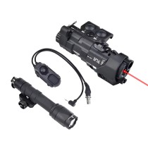 Metal MWL Red/Green/Blue Indicator Powerful Laser Dot IR Indicator Sight with M300A/M600C Flashlight & Pressure Button Switch